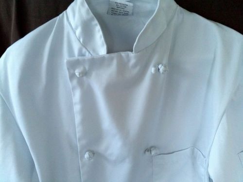 NOS TEAM WORLD® Chef Coat Jacket - Knotted Buttons- Thermometer Pocket - Size S