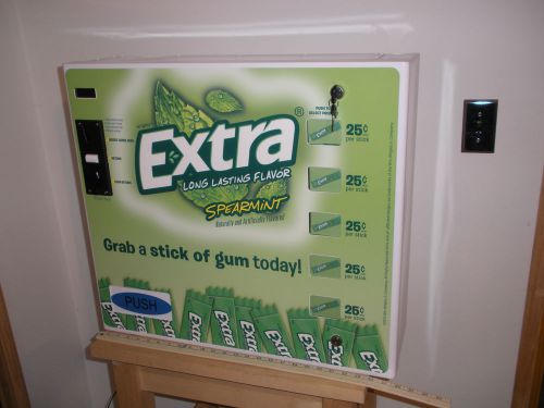 Seaga electronic wall mount wrigley stick gum cion vendor vending machine sl5000 for sale