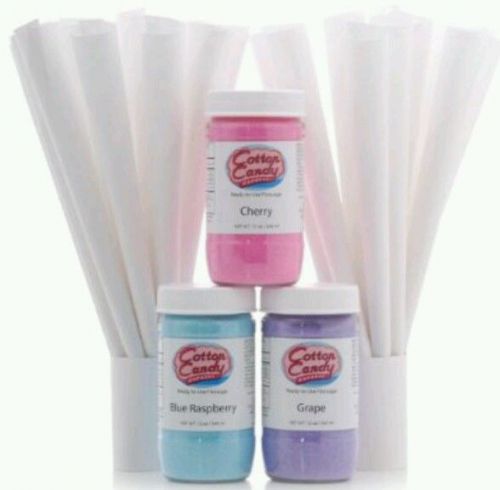 Cotton Candy Express - Fun Pack - Floss Sugar and Cones Kit, New