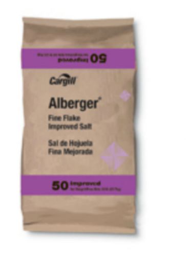 CARGILL ALBERGER 50lb Bag Food Processing Fine Flake Improved Salt Restaurant