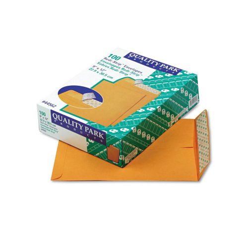 100 self-seal envelopes 9x12 28lb kraft manila shipping catalog mailing busines for sale