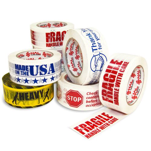 1 Roll 2&#034; Printed Tape FRAGILE HEAVY STOP THANK YOU USA  110 yds free shipping