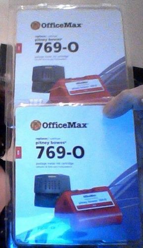 2  office Max PitneyBowes Compatible Postage Meter Ink 769-0 New in package.