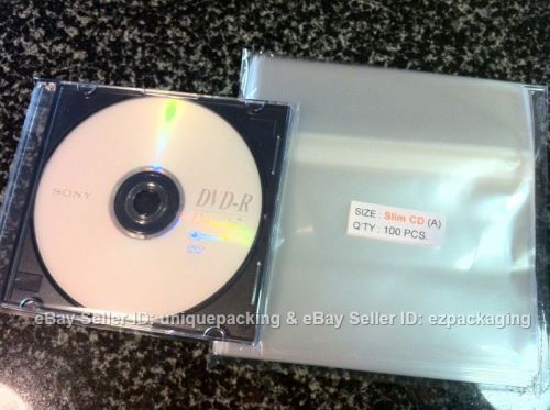 100 slim cd case opp plastic bags non shrink for sale