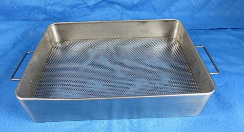 Stainless Steel Sterilization Tray Basket 15&#034; x 10.5&#034; x 3&#034;