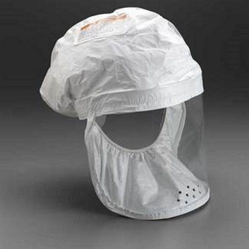 1ea. 3M BE-12-3 PAPR Tychem Head Cover White Regular, NEW