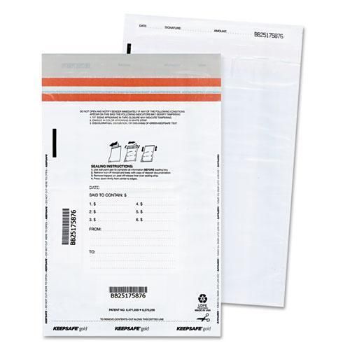 NEW QUALITY PARK 45225 Tamper-Evident Deposit Bags, 9 x 12, White, 100 per Pack