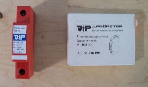 J. Propster Lightning current arrester type 1, 1-pole  P-BM 230, NEW