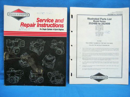 BRIGGS STRATTON SERVICE AND REPAIR INSTRUCTIONS 4-CYCLE ENGINES BOOK &amp; PART LIST