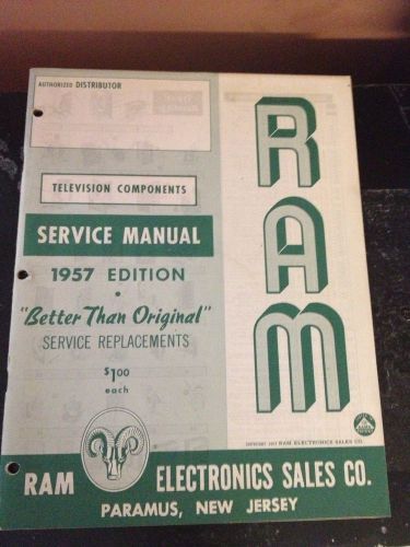 VINTAGE CATALOG ELECTRONICS SALES CO RAM SERVICE REPLACEMENTS 1957 TV COMPONENTS