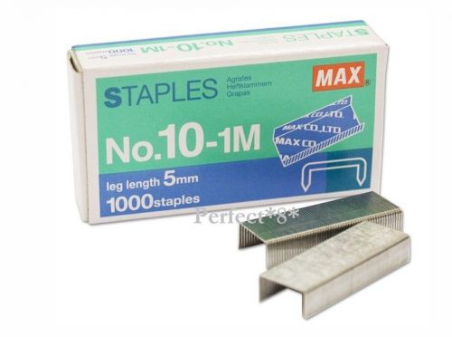 1 - 1000 Count Box of Max No 10-1M Staples for Office Mini Stapler Free Shipping