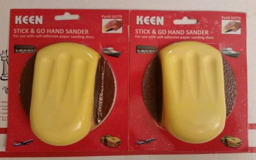 Hand Sander with Sandpaper  by KEEN  Stick &amp; Go 5&#034; ?lot of 2?