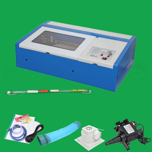 New 40w co2 usb laser engraving cutting machine engraver + free 40w laser tube for sale
