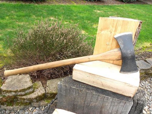 Collins double bit logging axe nice condition orig. paint 35&#034; handle for sale