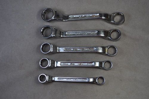 VERY NICE SK S-K 5 PIECE BOX END 12 POINT OFFSET WRENCH SET 11mm - 20mm U.S.A.