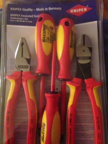 Knipex insulated tool&#039;s tradesman&#039;s set part# 9k008047d4a new in package for sale
