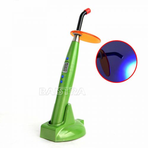 Dental LED Curing Light Lamp Light Intensity 5W>=1200mw/cm^2 Plastic Handle.Green