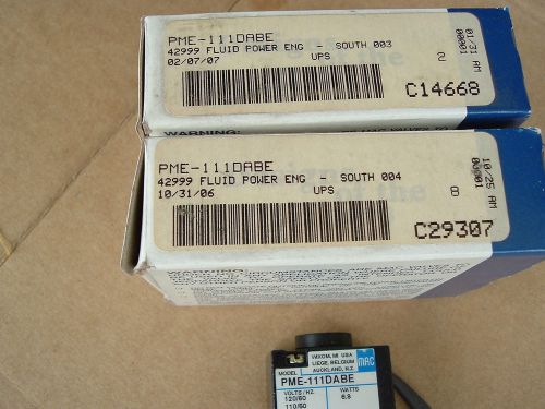 LOT OF 4  New In Box, Mac PME-111DABE Solenoid Valve 120V 6.8 Watts fluid power