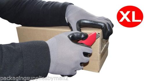 Grey Nitrile Dipped Nylon Work Gloves Size-X-Large ( 120 Pairs ) 10 Dozens