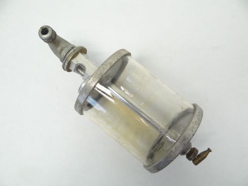 Vintage used old silver lube-devices inc hit and miss engine oiler part for sale