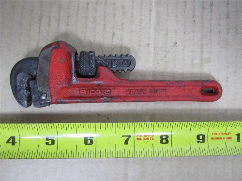 RIDGID TOOLS 31000 6&#034; HEAVY DUTY STRAIGHT PIPE ADJUSTABLE PIPE WRENCH USA MADE