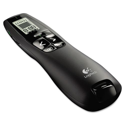 Logitech wireless presenter w/green laser pointer, 100ft projection, black for sale