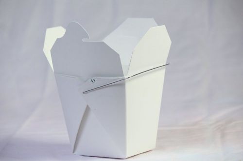 All4U Chinese Take Out Food Boxes: 16 oz. (1 Pint) Lot Of 50 - White