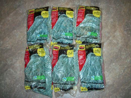 Rubbermaid Microfiber String Mop Heads A812-28 Washable New Lot of 6