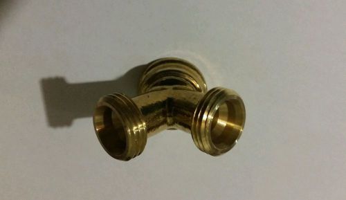 Brass 2-way water hose y connector splitter (9898) for sale
