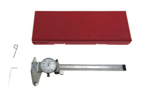 MITUTOYO 505-637-50 Stainless Hardened Shock Proof  6&#034; Dial Caliper with Case
