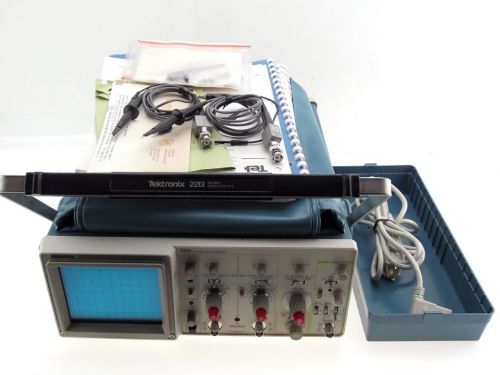TEKTRONIX Vintage Blue &amp; Gray 2213a 60mhz Two Channel Analog Oscilloscope