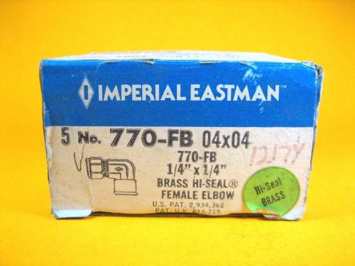 Imperial Eastman - 770-FB 04x04 - Brass Hi-Seal Female Elbow, 1/4&#034;x1/4&#034; Box of 2