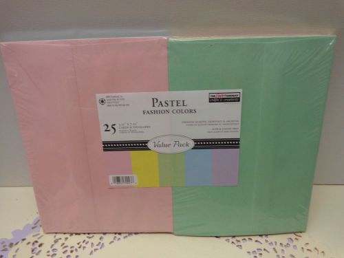 BRAND NEW 25 CARDS AND ENVELOPES looks like pink yellow green  purple blue