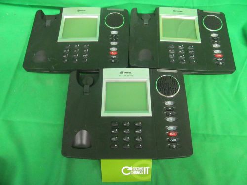 LOT OF 3 Mitel 5235 IP Phone VoIP LCD Phone NO STAND OR HANDSET