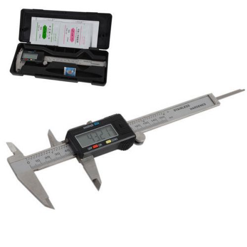 Electronic LCD Digital Gauge Stainless Steel Vernier Caliper Micrometer Tool