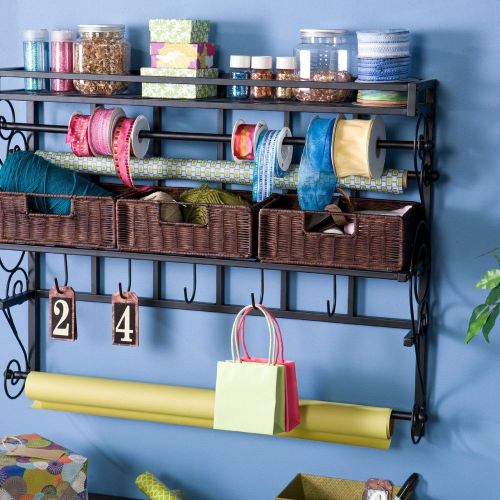 Wall Mount Rack Storage Craft Hang Shelving Cabinets Office Home Store Restauran