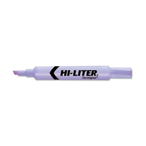 Desk Style Highlighter, Chisel Tip, Fluorescent Purple Ink, 12/Pack