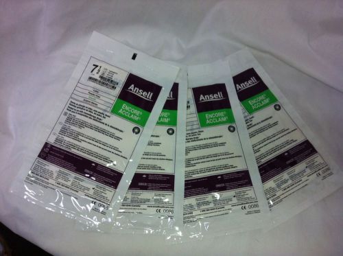 Lot of 5 pairs ansell surgical gloves size 7.5  powder free latex encore for sale