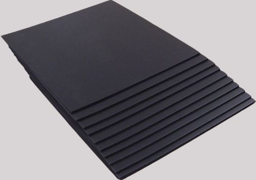Corrugated Plastic 12&#034; x 12&#034; 4mm. Black Blank Sign Sheet Coroplast, PACK OF TWO