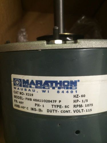 Marathon electric x219 048a1102047 1/5 hp electric blower motor for sale