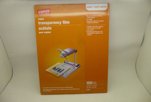 Transparency Film for Copiers by Staples High Quality 21828 100 Sheets