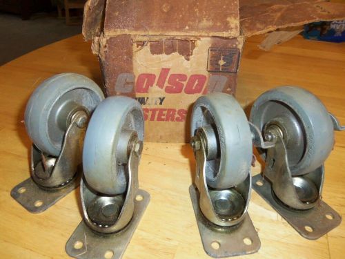 SET OF 4 COLSON SWIVEL CASTERS NEW OLD STOCK