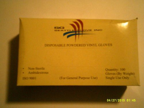 Sg vinyl disposable gloves powdered corn starch sz: small 1000 ct/ case for sale