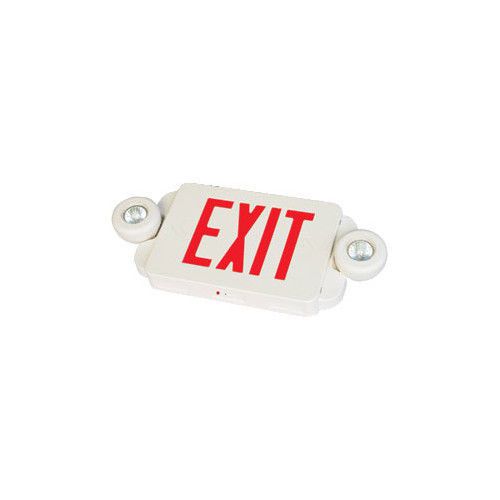 Slim Combo LED Exit And Emergency Light with White Housing
