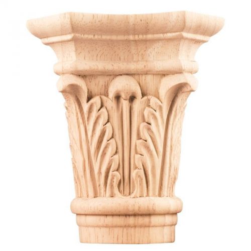 Cherry Wood- AcanthusTraditional Capital- 4-3/4&#034; x 4-3/8&#034; x 2-1/8&#034;- # CAP5CH