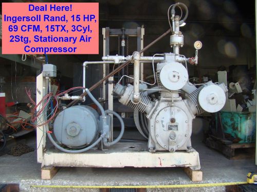 Free air compressor! ge 15 hp 1760 rpm 284u frame long shaft electric motor u.s. for sale