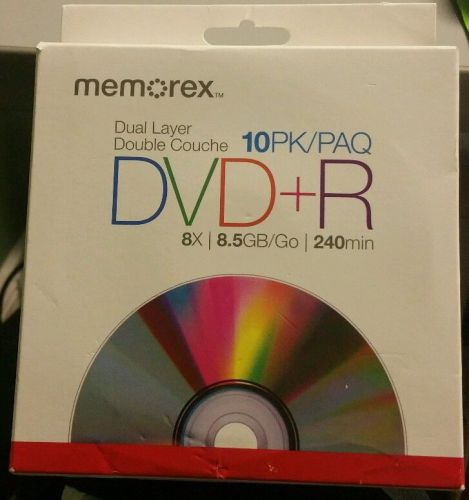 10 pack Memorex Dual Layer 8x DVD+R 8.5GB