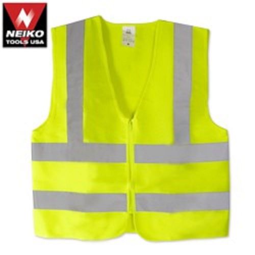 LOT of 10 -- ANSI Safety Vests Neon Green