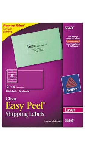 Avery Laser Easy Peel Shipping Labels - AVE5663 (2&#034;x4&#034;) - 500 Labels