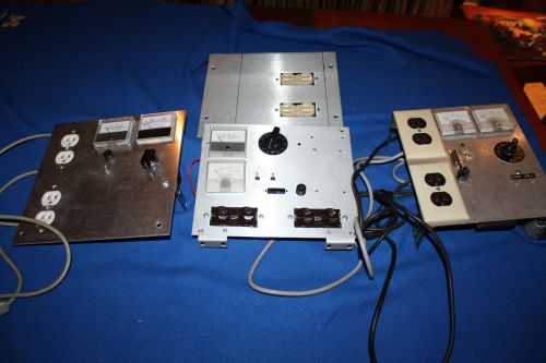 Lot of industrial test equipment,with 3 Staco 291 Variable Output Transformers